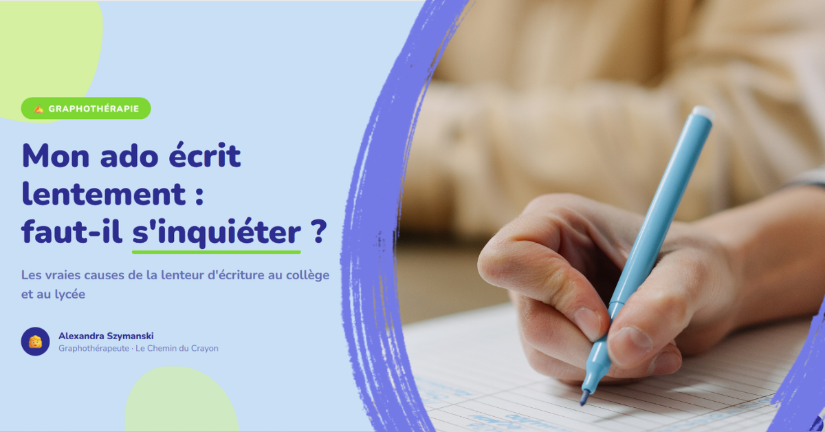 You are currently viewing Mon ado écrit lentement au collège ou au lycée : faut-il s&rsquo;inquiéter ?